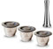 Moonizip Zéro Déchet - Capsules de café rechargeables compatibles avec Nespresso (3 capsules + 1 tasseur)