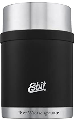 Esbit Sculptor Thermobehälter für Essen, mit personalisierter Gravur, Edelstahl, BPA-Frei, Schwarz, Silber &mehr, 500ml, 750ml & 1000ml, Speisegefäß für warme und kalte Speisen, für Suppen und Salate