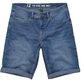 JP 1880 Herren große Größen Übergrößen Menswear L-8XL Bermuda, Denim, 5-Pocket, Stretch, Regular Fit Blue Denim 66 809109902-66