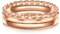 Eastside Damen Set (Ring 3er) Edelstahl roségold Edelstahlring Bandring