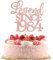 Xsstarmi 1 Pack Glitter Legend Since 1983 Cake Topper Forty Cheers to 40 Years Old Cake Pick for Funny 40 Happy 40th Birthday Wedding Anniversary Party Kuchen Dekorationen Rose Gold