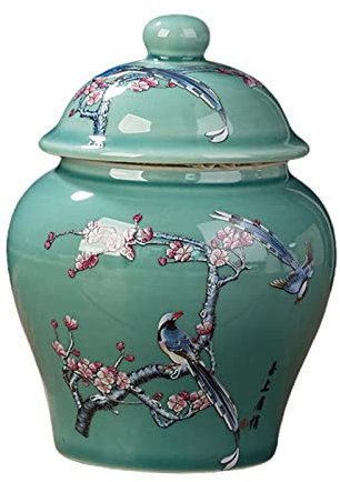 Colcolo Jarrón de cerámica para Jengibre, Adornos Chinos, Regalo Artesanal, tarros, Tarro de Jengibre asiático para el hogar, Bodas, Vientre de Flor de Ciruelo