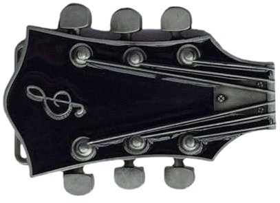 Swetopq Vintage Metall Gitarre Form Gürtelschnalle, DIY Bund Zubehör, Western Cowboy Rock Style Gitarre Gürtelschnallen für Männer