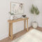 Plank+Beam Massivholz Konsolentisch 46,25 Zoll Sofatisch Schmaler Eingangstisch für Flur Hinter der Couch Wohnzimmer Foyer Einfache Montage Blond