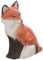 TOPBATHY Tierfiguren Aus Holz Fuchsfigur Fuchs-Ornament Aus Holz Holzfuchs-skulptur Wohnkulturfiguren Tierstatue Schnitzen Kleine Fuchsstatue Fuchs Figur Haushalt Hölzern Märchengarten