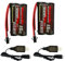 RoaringTop 7.4V 3000mAh 2S Rechargeable Lithium-Ion Battery with SM-2P Plug and 2 USB Chargers, Suitable for MN D90/91 MN 99/99S RC Car H101 H103 H105 RC Marine RC Truck Battery