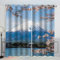 MEVASA Rideaux Style Japonais Paysage Japonais Rideau Occultant Lot de 2 Opaque Rideaux Oeillet Salon Baie Vitrée 3D Motif Polyester Rideau Hauteur 200 x Largeur 200 cm LxH