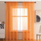 2er Set Transparent Vorhang Gardinen Wohnzimmer,Halbtransparent Vorhänge für Wohnzimmer, Moderne Gardine Voile Vorhangschals Ösenvorhang Dekoschal für Fenster Schlafzimmer Balkontür140x180cm Orange