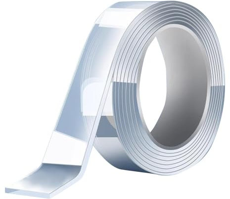 Kixolazr Doppelseitiges Klebeband, starkes doppelseitiges Klebeband, Nano-Klebeband, Mehrzweck-transparentes doppelseitiges Klebeband, wasserfestes und schneidbares Doppelklebeband