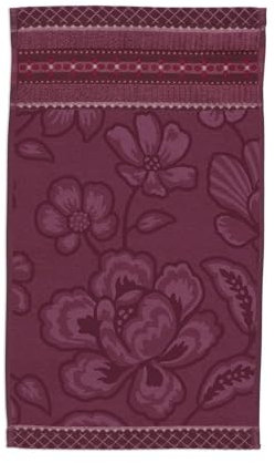 Pip Studio3er Set Gästehandtuch Jasmin Jacquard Farbe Dark Pink Größe 30x50 cm