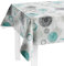 LILENO HOME Tischdecke abwaschbar als Meterware 220x140cm (Schnittkante) in Swirl türkis Motiv - Wachstuchtischdecke wasserabweisend ideal als Tischtuch o. Tischläufer für Bierzeltgarnitur