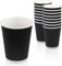 Sabco - 25 tazas de café de 8 onzas - Vasos de papel de 8 onzas - Vasos de papel para bebida caliente - Tazas de café de papel - Tazas de papel negro - Tazas de café negras - Tazas onduladas de papel