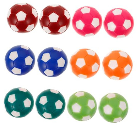 INOOMP Tischfußballbälle 12 Stück aus Kunststoff, Ersatzbälle für Kicker