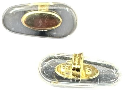 Nasenpads zum Eindrücken, kompatibel mit Ray-Ban Rahmen mit Kreuzhalterung (Gold, 16 mm)