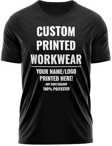 Custom Work T Shirt Mens Polyester Printed Summer Cool Outdoor Company Business Your Logo Text Breathable Quick Drying Uniform Tee for Business Trades Teams