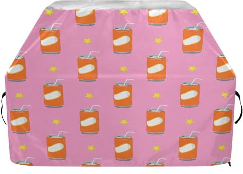 JUMBEAR Cartoon Beverage Bottle Grill Barbecue Cover, BBQ Grill Cover fits Weber, Brinkmann,Heavy Duty Large BBQ Covers, UV & Waterproof, Rip-proof(165x63.5x114cm)