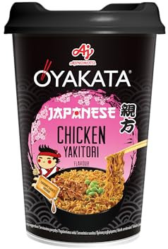 OYAKATA Instant-Nudelbecher Chicken Yakitori 93 g I Gegrilltes Huhn in Sojasauce mit Chili & Gemüse I Fertigmahlzeit in 3 Minuten I Perfekt für unterwegs & Zuhause I Authentische Ramen-Nudeln
