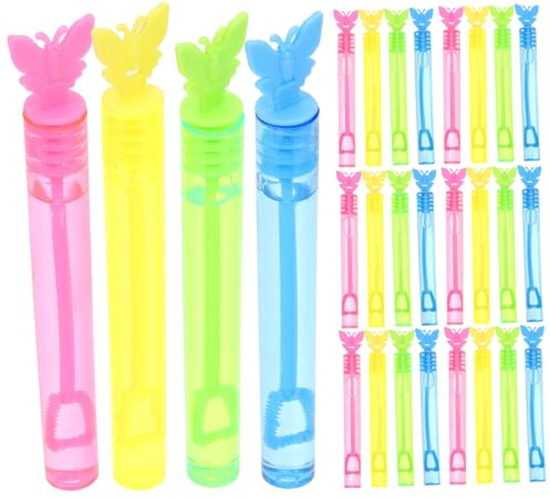 GALPADA 48 Stück Teiliges Bubble Wand Seifenblasen für Bunte Seifenblasen Wiederbefüllbar Kreatives Schmetterlingsdesign Geeignet für Geburtstag Party Outdoor Spaß