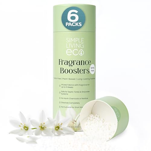 Laundry Scent Boosters, Spring Fresh Fragrance, In-Wash Scented Perfume Beads for Washing, Long-Lasting Freshness (Pack of 6, Spring Fresh)