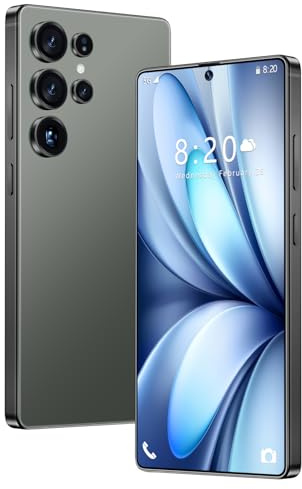 5G Smartphone S26 Ultra, 16GB 1TB, Batería De 8000 MAh, Android 14, Cámara Impermeable De 72MP 108MP, Pantalla De 7,3 Pulgadas, Desbloqueado Para Exteriores, Ranura Para 3 Tarjetas,Green-7.3 Inch