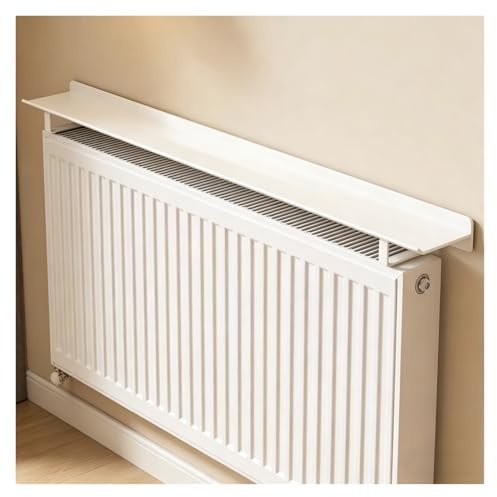 VagxTbs Upgraded Space Aluminum Slim Radiator Cover Anti-Smoke Dust-Proof No Drilling, Easy Fit Bracket Over Radiator Shelf No Drilling No Drilling Required(71 inches/180 cm)