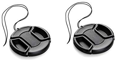 Couvercle d'objectif 49 mm pour Canon M50 M100 M6 avec Objectif EF-M 15-45 mm is STM, Sony RX1R avec Objectif SEL 18-55 mm, NEX-7 avec Objectif E 55-210 mm (2 Paquets)