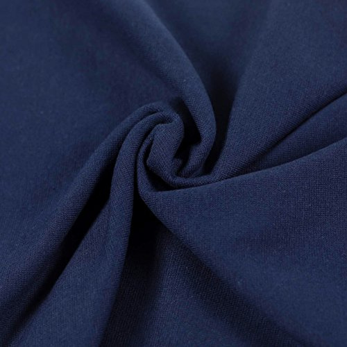Bündchenstoff Schlauchware 35(70) cm breit Meterware ab 25cm Jersey Oeko-Tex, Farbe:nachtblau