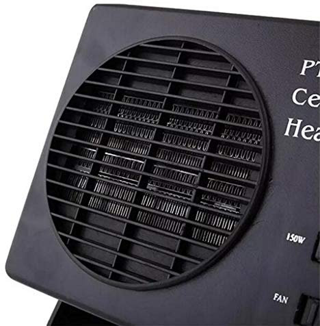 ZChun - Ventilador eléctrico y Calefactor portátil 2 en 1 para Coche, 12 V, 300 W, Velocidad de Calentamiento rápida