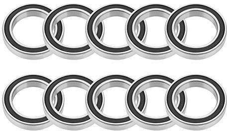 10Pcs Kugellager, 6805-2RS Chrome Steel Rubber versiegelte Rillenkugellager Einzelne Reihe Innen- / Außendurchmesser 25mm / 37mm