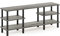Furinno Turn-N-Tube Meuble TV Multifonctionnel à 3 Niveaux à Étagère Large, Chêne Français Gris/Noir, Bois dense, One Size