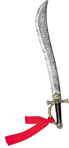 Amakando Realistischer Piratensäbel Jack Sparrow/Silber-Braun 82cm / Elegantes Seeräuber Schwert/Perfekt geeignet zu Kostümfest & Fasching