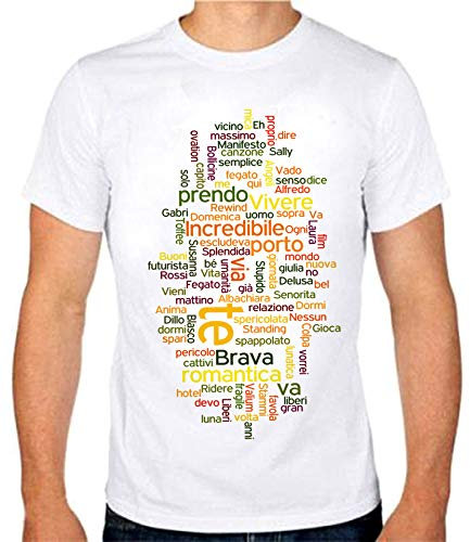 Tipolitografia Ghisleri Maglietta Tutte Le Canzoni di cantante blasco Replica Uomo, Donna, Bambino