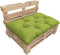 chilly pilley Coussin De Palette EU Imperméable Coussin De Jardin Flocons De Mousse Plusieurs Tailles Et Couleurs (Coussin D'assise 120x 80. Vert)