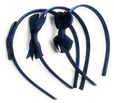 Lot de 3 serre-têtes pour uniforme de cheveux Bleu marine