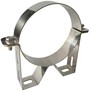 H&M New Line Edelstahlschornstein Schornstein Einzelteil Zubehör Wandhalter Abstandhalter 50mm Abstand für Ø120mm Innendurchmesser mit 25mm Isolierung 0,5mm Materialstärke