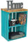 2er Set Nachttisch Abstelltisch Nachtschrank Nachtkommode Beistelltisch Bücherregal Schuhregal ca 30x40x55cm Regalkiste Flaschenablage Weinregal Apfelkiste / Weinkiste (TÜRKIS QUER PLANKE FLAM)
