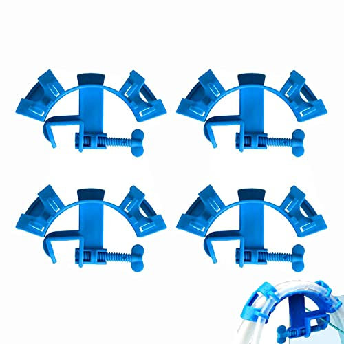 xlwen Fisch Tank Schlauchhalter, 4 Stück Aquarium Wasserrohr Halter, Aus hochwertigem Kunststoff, zur Reinigung und zum Wasserwechsel in Aquarien und Haushaltsfischbecken (Blau)