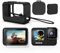 Kit di accessori per GoPro Hero 9, custodia protettiva in silicone con tappo in gomma + 6 pellicole protettive in vetro temperato con copriobiettivo per GoPro Hero 9