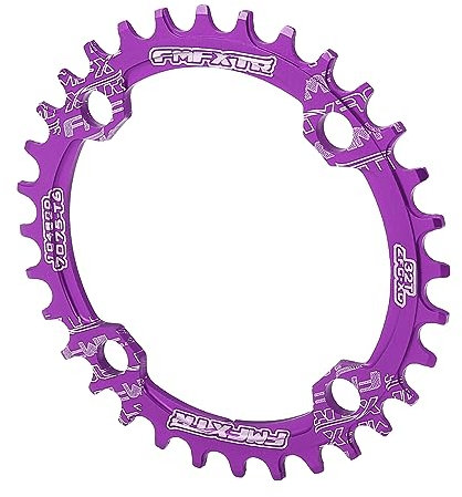 X AUTOHAUX 32 Zähne 104 mm 4 Löcher Aluminiumlegierung Fahrrad Kettenradgarnitur Kettenblatt Kurbelgarnitur Zahnplatte lila