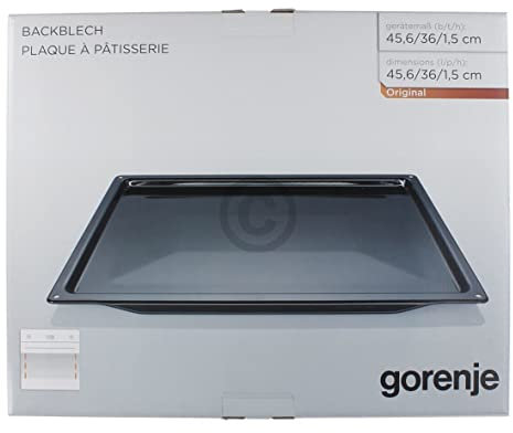 ensipart Backblech kompatibel mit Gorenje 242132 emaillert 456x360x15mm AC018 auch kompatibel wie Bauknecht Whirlpool 480121103823 kompatibel mit C00391324 kompatibel mit Küppersbusch 543221