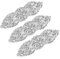 SAVITA 3 Stück Strass Applikationen, 9,5 x 3 cm Strass Aufnäher zum Aufbügeln, Bling Rhinestone Applique, Strassapplikationen Hochzeit für Braut Kleidung Gürtel Kleid (Silber)