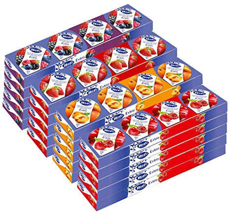 Mix Hero Extra - Confettura Monodose gusto Frutti di Bosco, Albicocca, Fragola, Ciliegia Rossa 4x25gr [Box da 40 Confezioni Assortite]