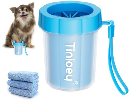 Tinioey Dog Paw Cleaner for Dogs, Dog Paw Washer Small Breed Pet Paw Cleaner Muddy Paw Cleaner, Dog Foot Washer Paw Scrubber