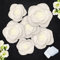 Hanaive 6 Stück weiße Papierblumen-Dekorationen für die Wand mit 10 Stück Gel-Pad, große Blumen, Dekorationen für Geburtstag, Hochzeit, Party, Hintergrund, Babyparty, Wanddekoration, 30.5 cm