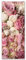 banjado® Wandgarderobe aus Echtglas/Design Garderobe 50 x 125 cm groß/Flurgarderobe mit 7 Haken/Beschreibbares Garderobenpaneel Motiv Strauss Rosen