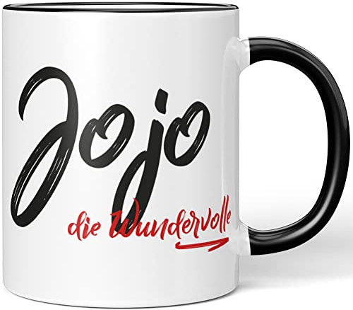 JUNIWORDS Tasse, JoJo, die Wundervolle, Schwarz (5250875)