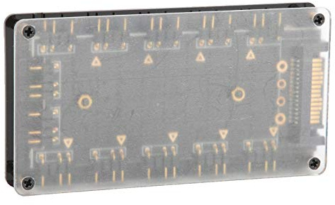 Carte Mère, 5V/3Pin RGB, Alimentation SATA 3MM Conception Magnétique de Plaque Acrylique, Séparateur de Ventilateur 10 en 1 2 Cinq Groupes de Prises de Ventilateur, Longueur de Câble de 50 Cm