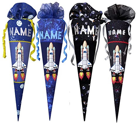 Schultüte passend zum Stardust,Step by Step,Shuttle,Spaceship,Universum,Raumschiff,Sternenshuttle,Benutzerdefinierte,Genäht,für jungen