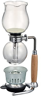 JITEM Cafetera sifón cafetera manual estilo japonés sifón de vidrio al vacío olla percoladores 2 tazas de vidrio de mesa sifón cafetera para café o té