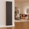 EMKE 1800 x 450 mm Radiator Cover Anthracite Vertical Radiator Tall Radiator Wall Mounted Modern Double Flat Panel Radiators Central Heating Radiator Bathroom Radiators for Bedroom Sitting Room